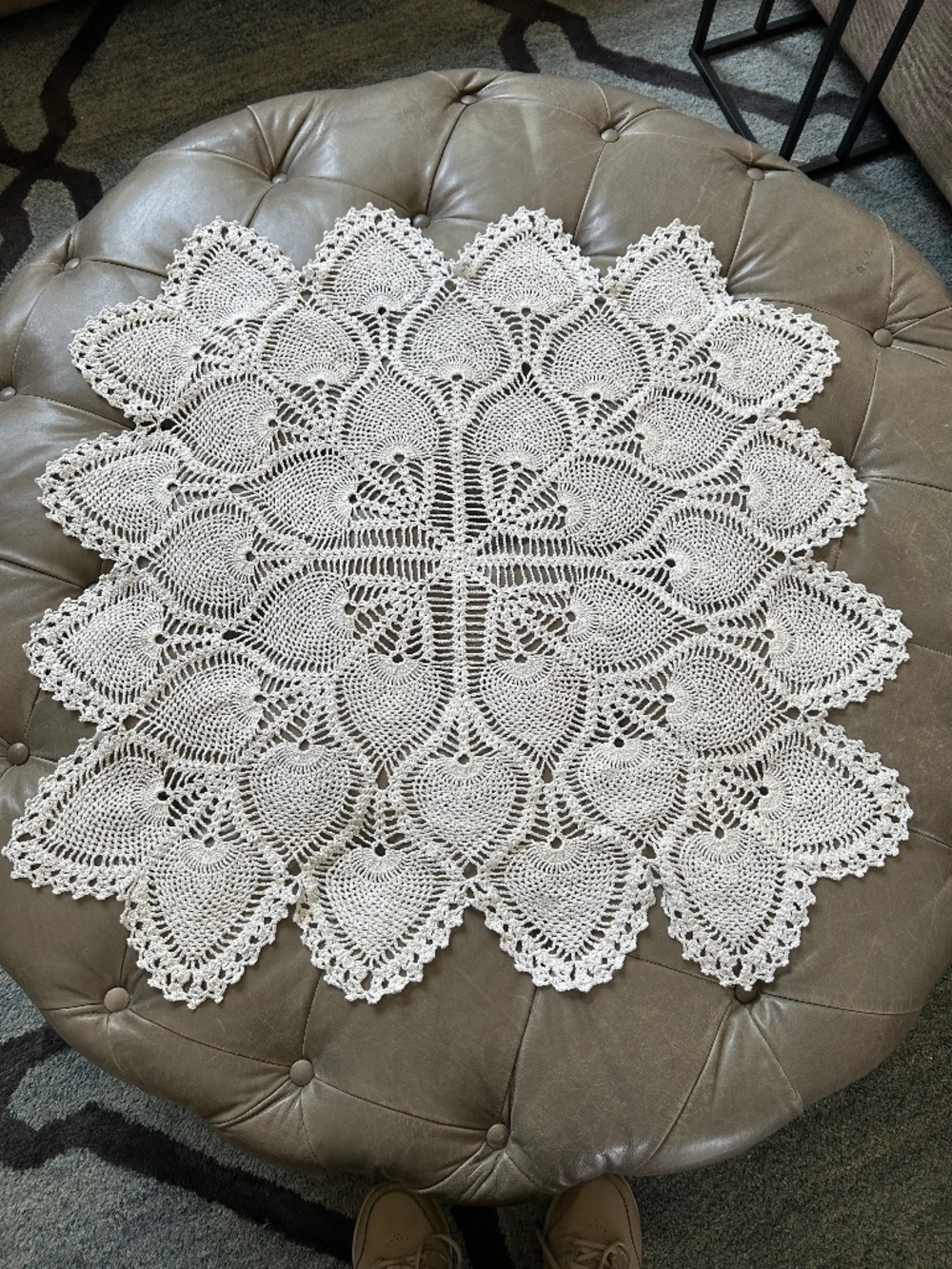 Vintage Crocheted Table Topper